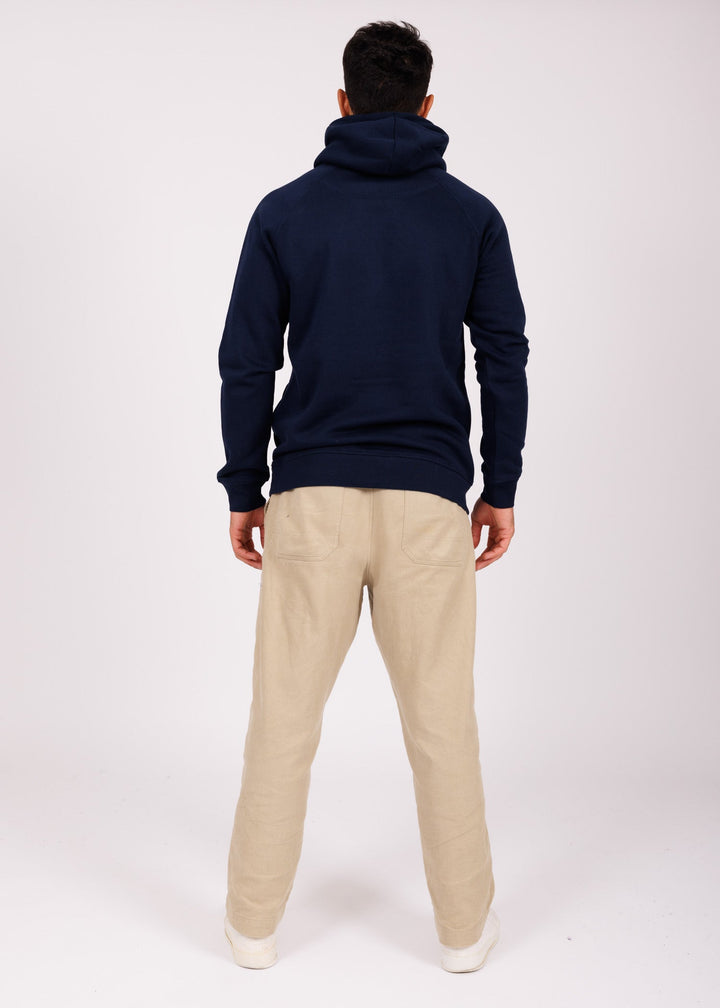 Hoodie mixte navy - white College