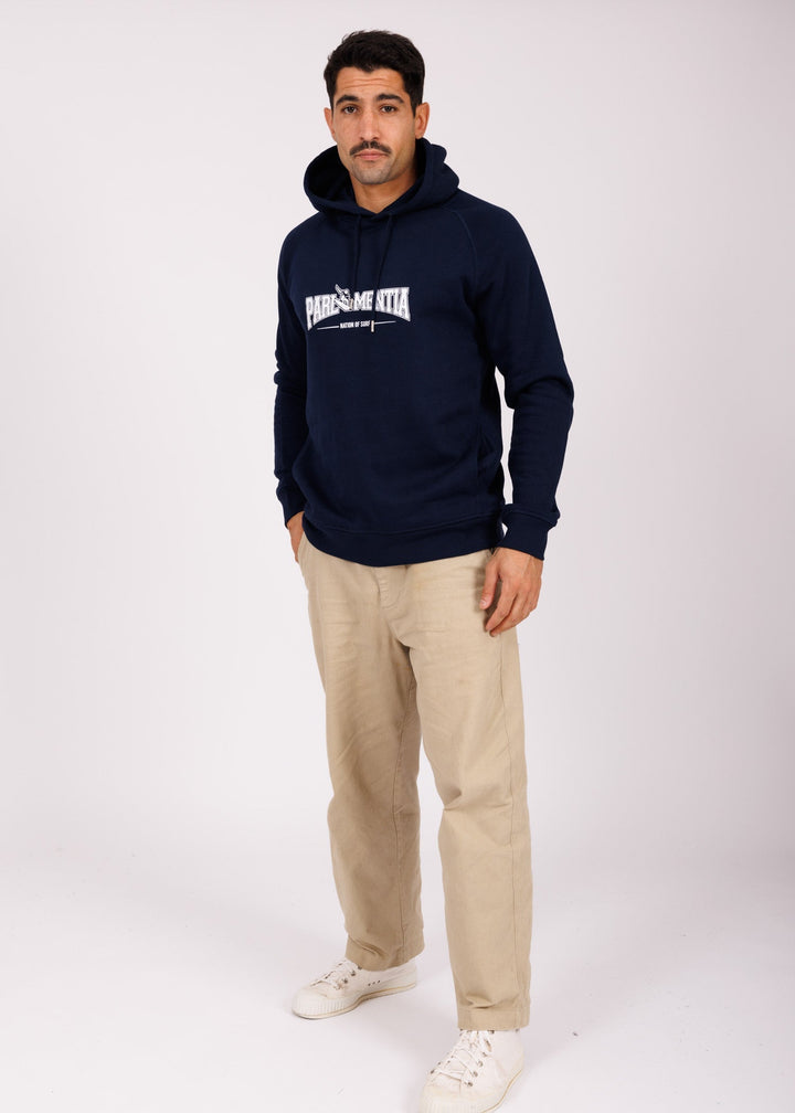 Hoodie mixte navy - white College