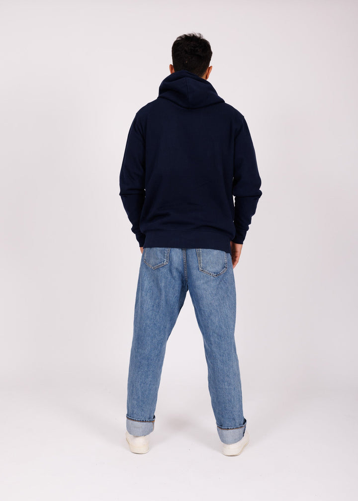 Foam Fiction Zipped Hoodie - Navy