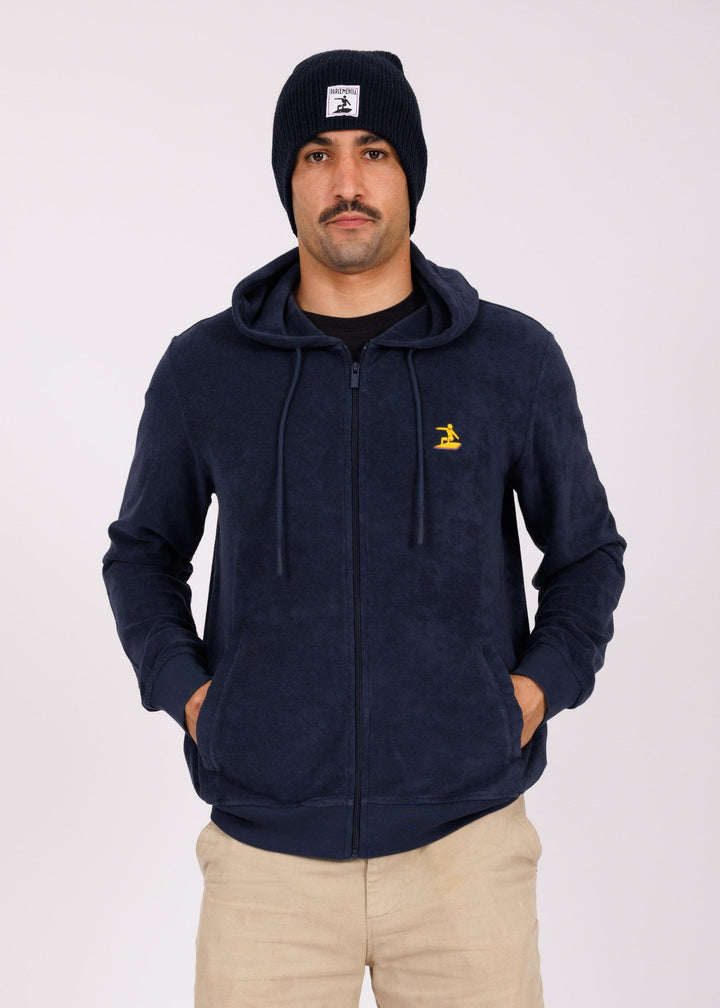 Hoodie zip brodé navy - tri Easysurf