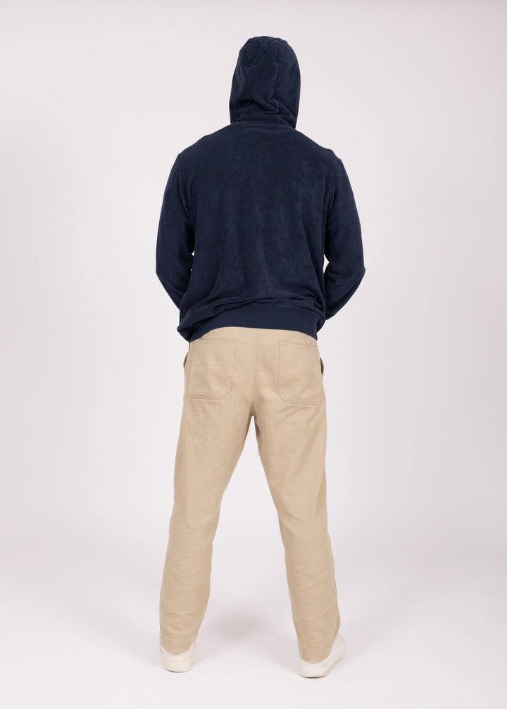 Hoodie zip brodé navy - tri Easysurf