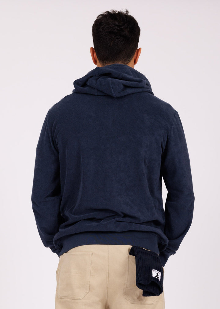 Hoodie zip brodé navy - tri Easysurf