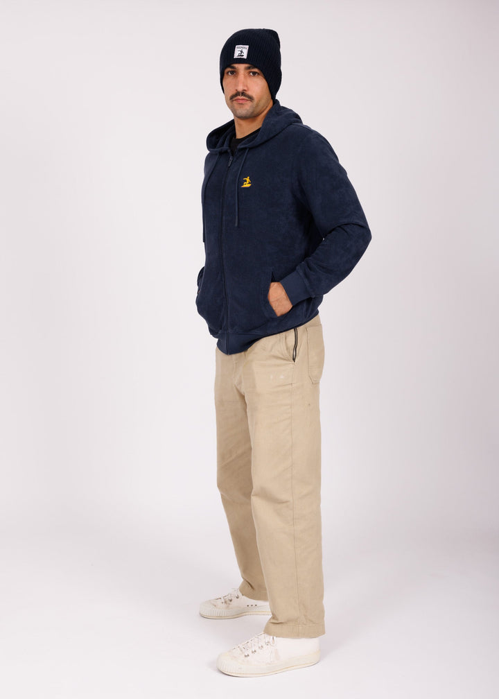 Hoodie zip brodé navy - tri Easysurf