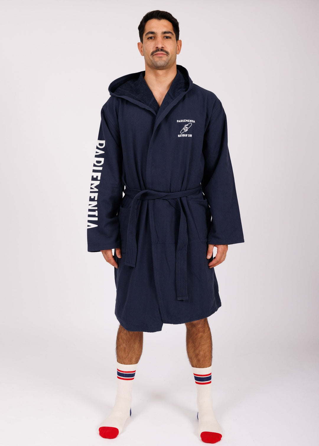 Peignoir sparing marine - white Tech