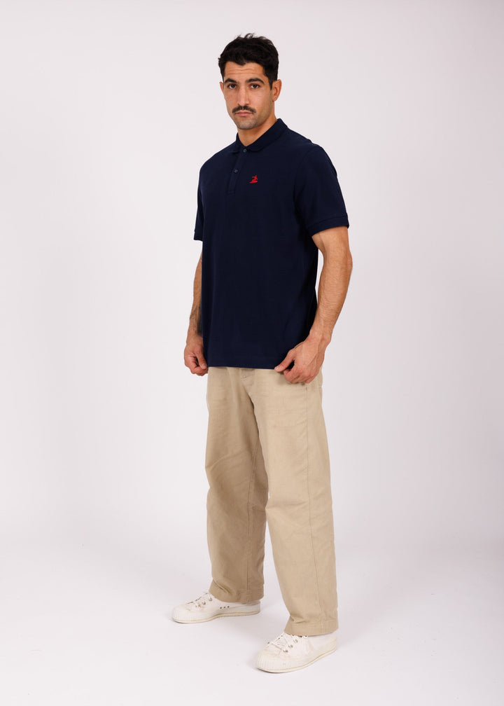 Polo brodé navy - red Easysurf