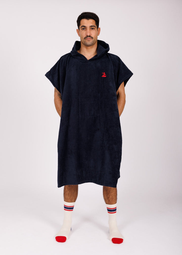 Poncho brodé navy - red Easysurf