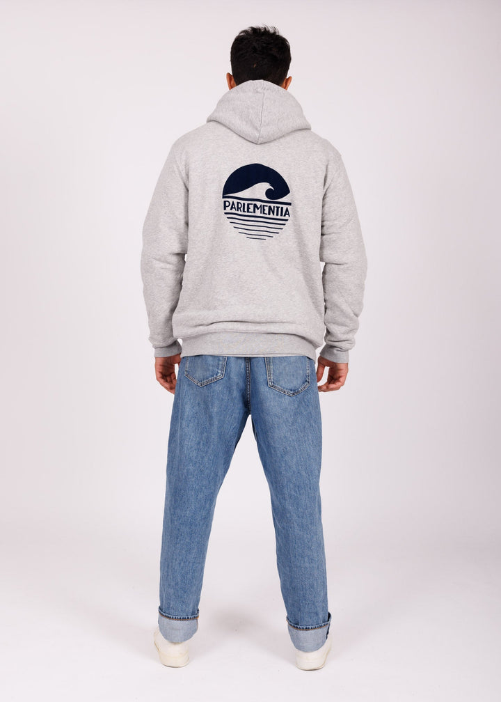 Hoodie fourré grey - navy P&