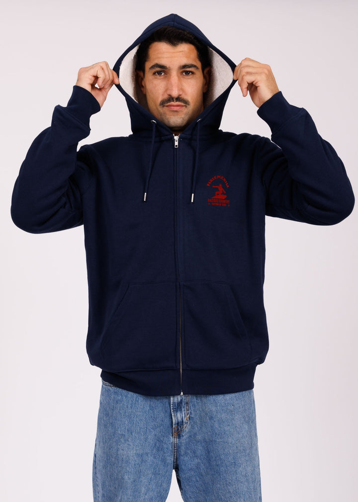Hoodie fourré navy - red Easysurf