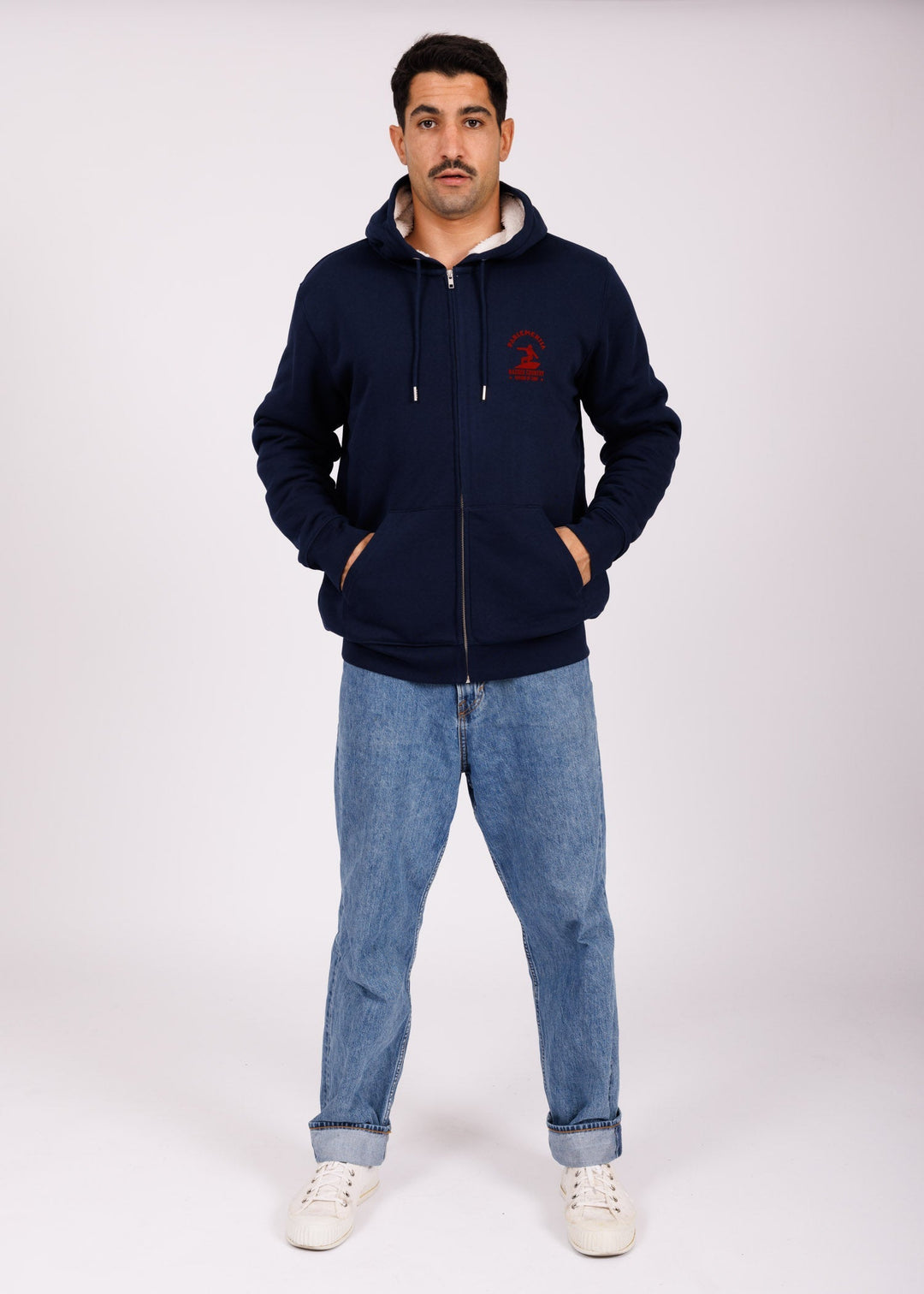 Hoodie fourré navy - red Easysurf