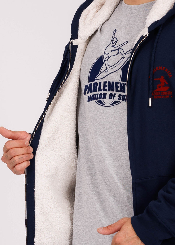 Hoodie fourré navy - red Easysurf