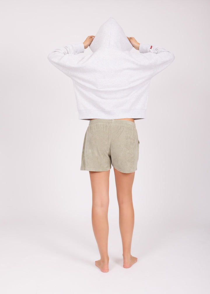 Short girl towel kaki - white Myth