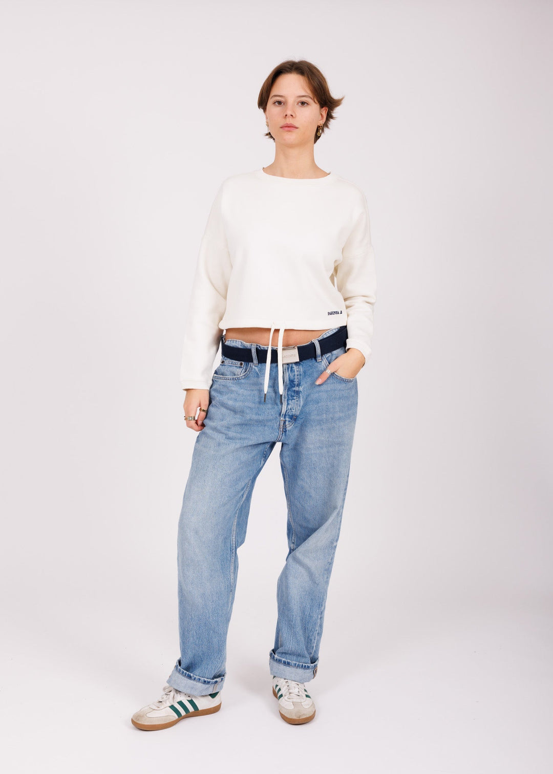 Sweat girl oversize off-white - navy Easysurf