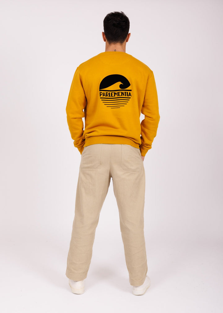 Sweat mixte moutarde - black P&