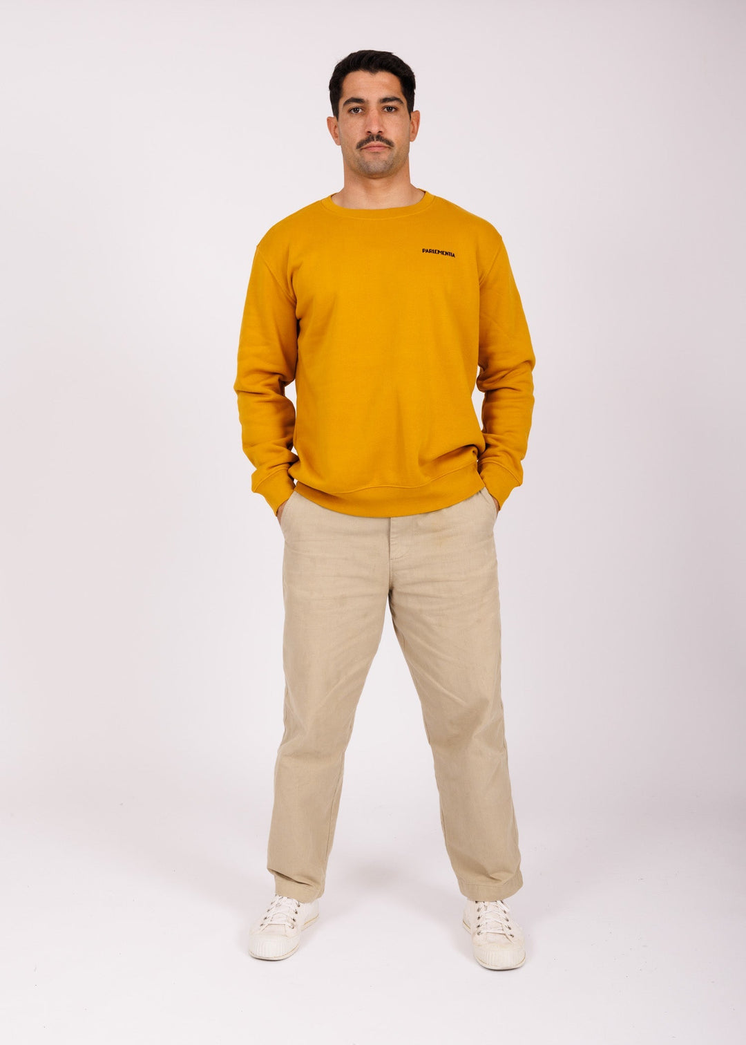 Sweat mixte moutarde - black P&