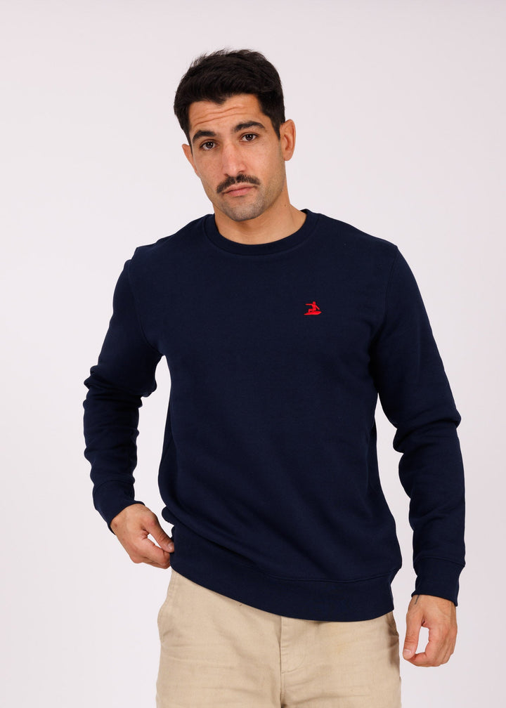 Sweat mixte brodé navy - red Easysurf