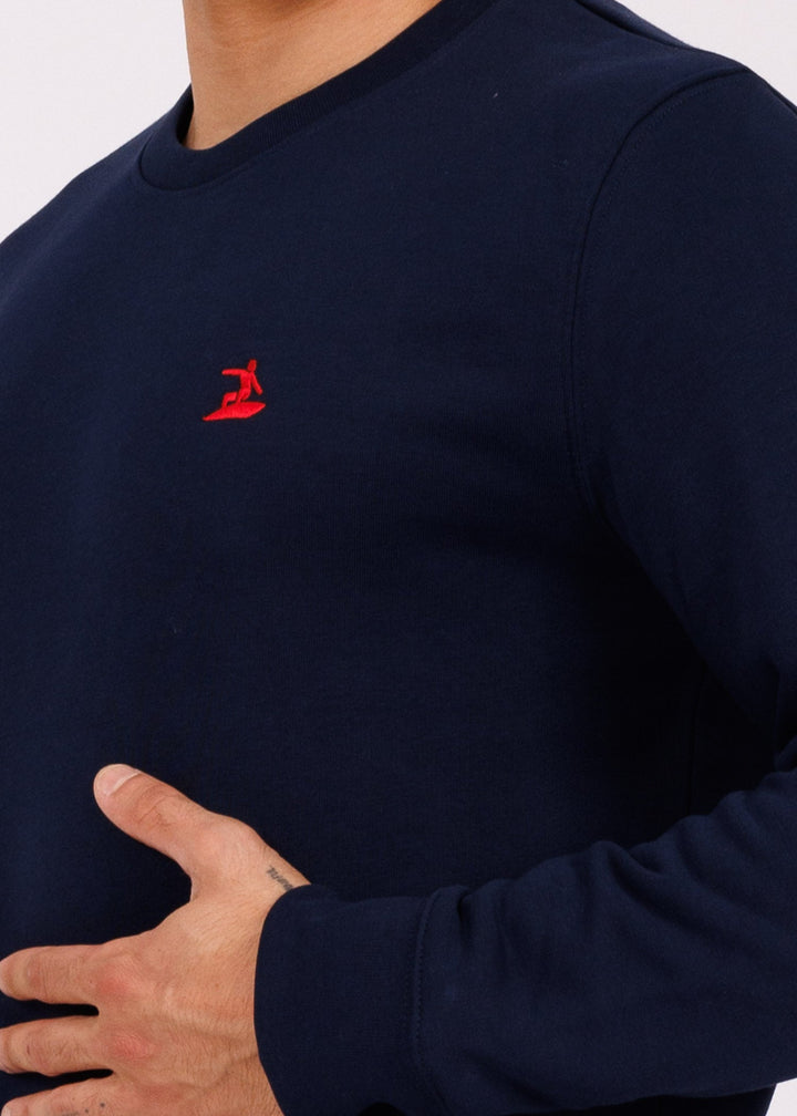 Sweat mixte brodé navy - red Easysurf