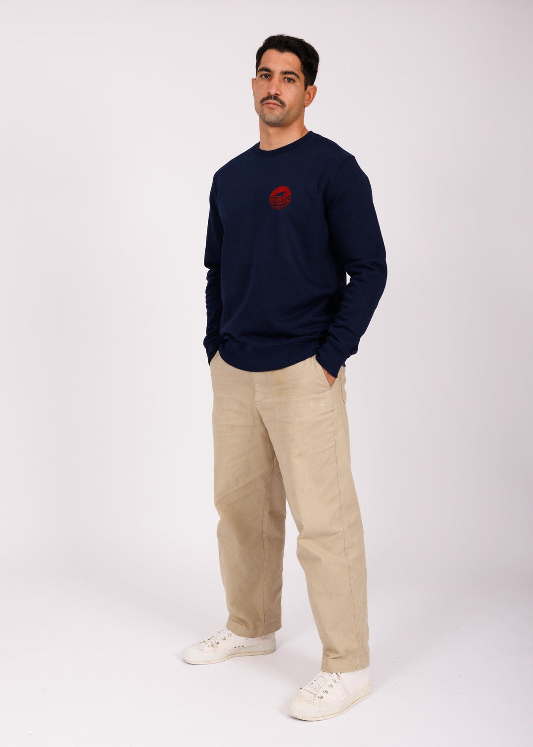 Sweat navy - red P&