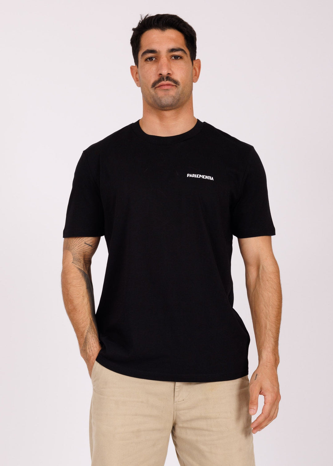 T-shirt black - white Fingers radio