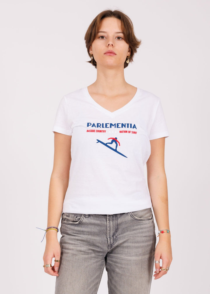 T-shirt girl white - Drop tri