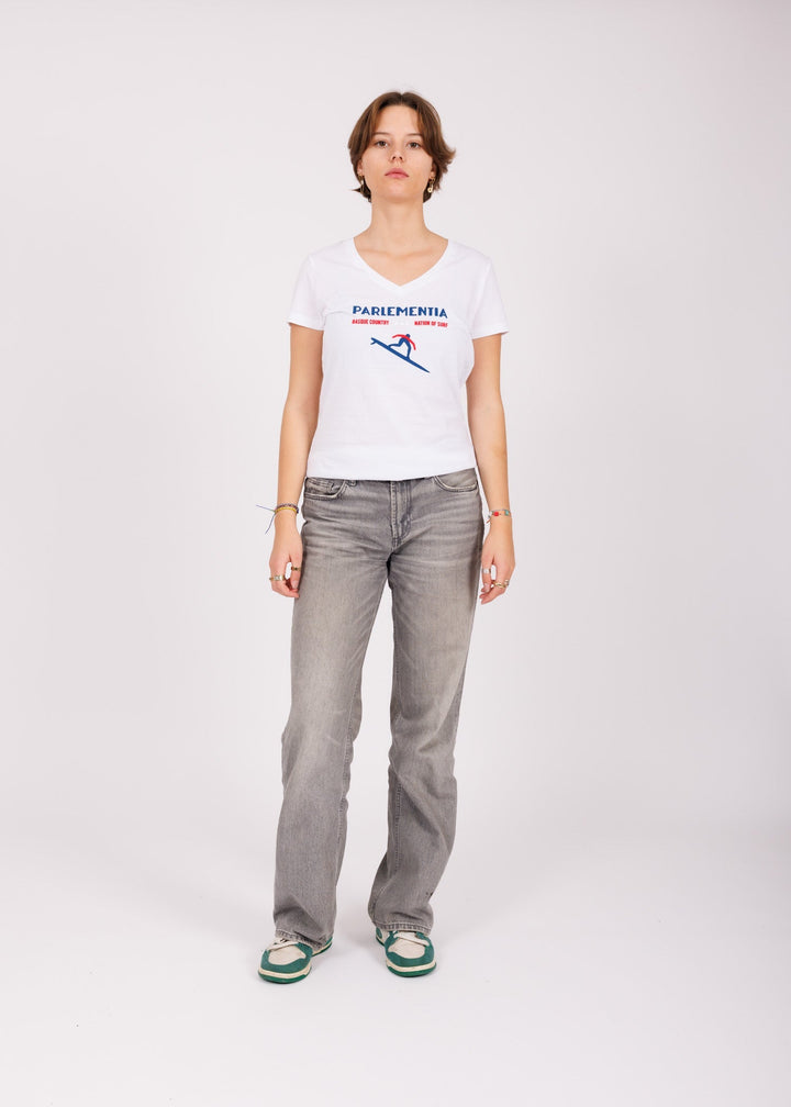 T-shirt girl white - Drop tri