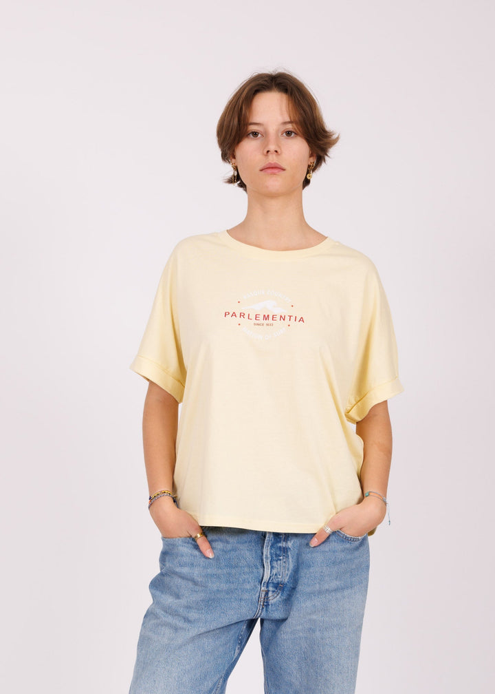 T-shirt girl oversize butter - bi Nation