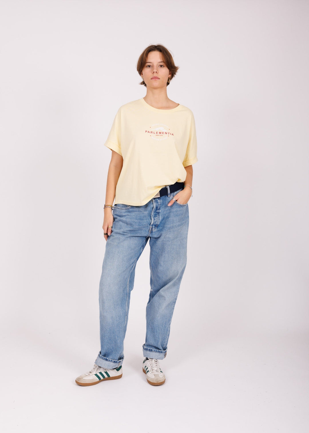 T-shirt girl oversize butter - bi Nation