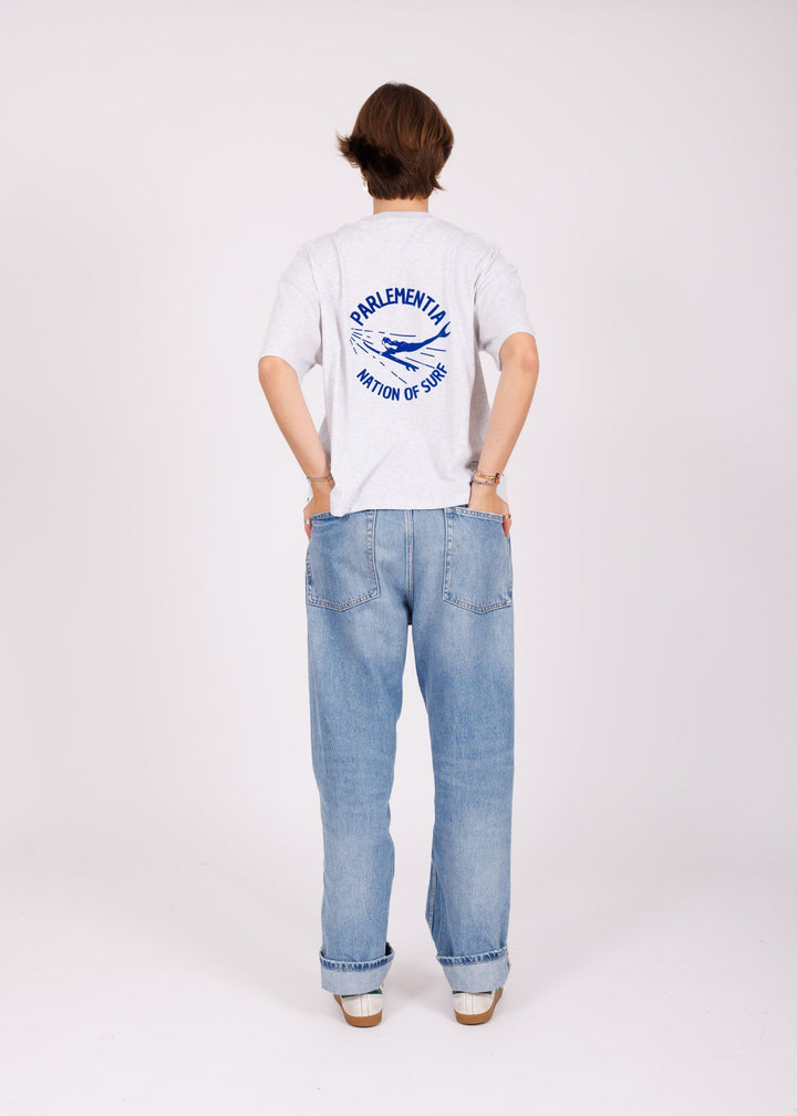 Tee crop girl grey - blue Mermaid