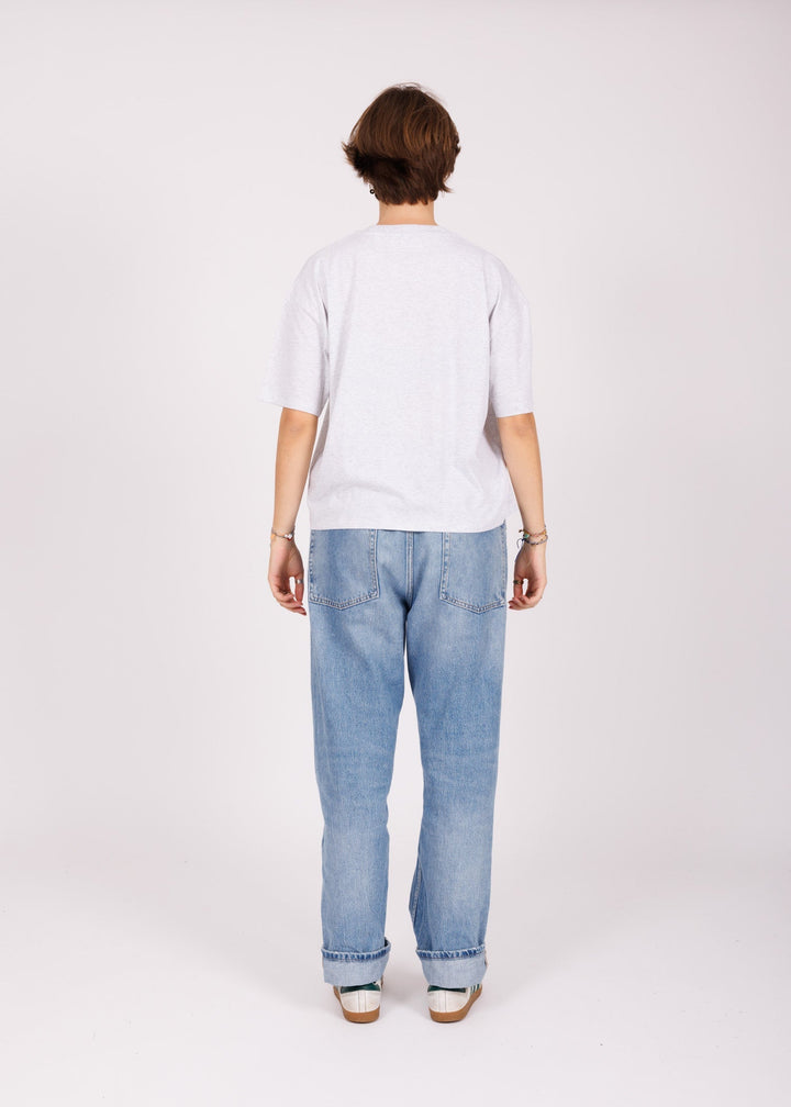 T-shirt crop girl gris chiné - bi Miami