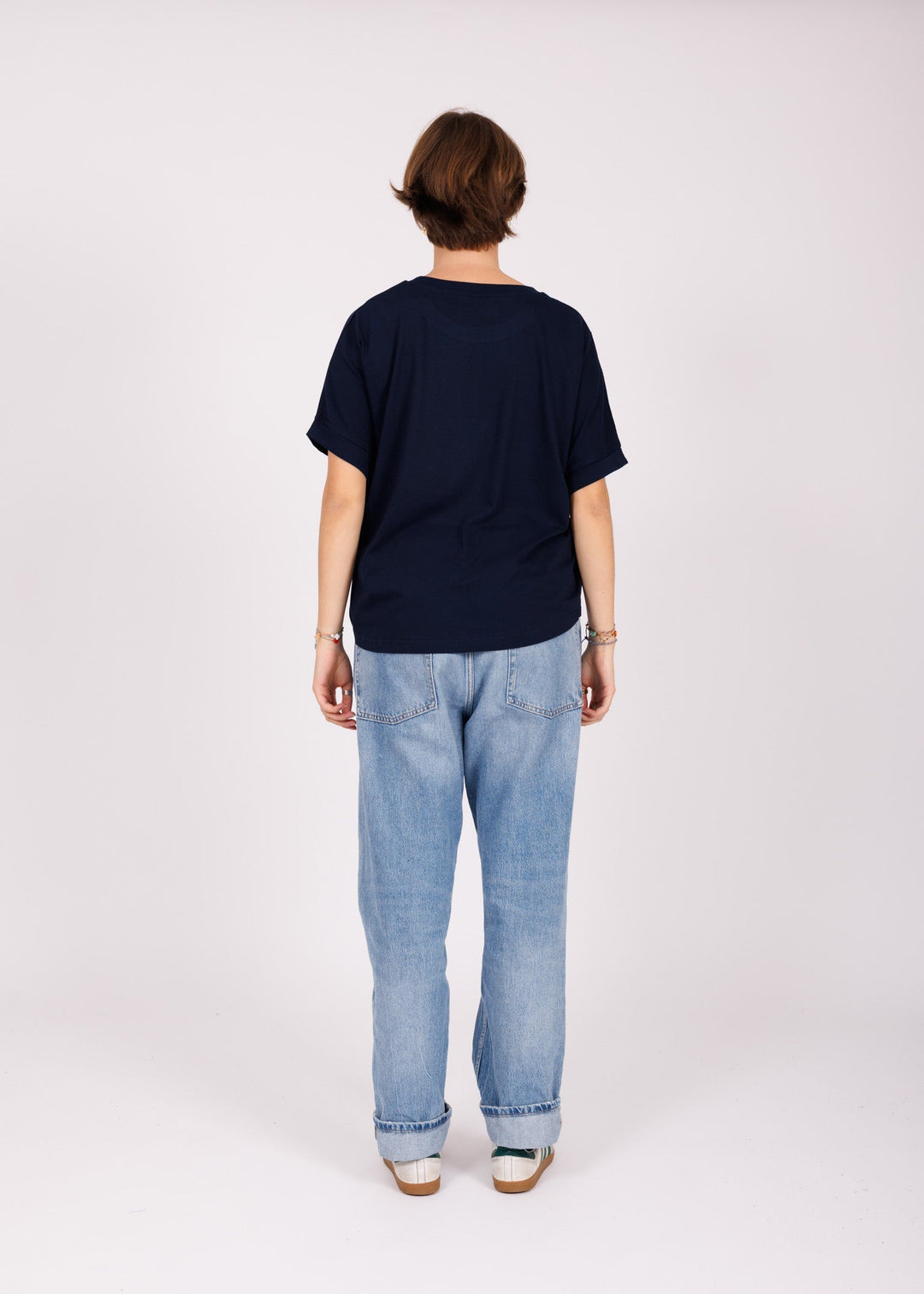 T-shirt girl oversize navy - 3D Easysurf