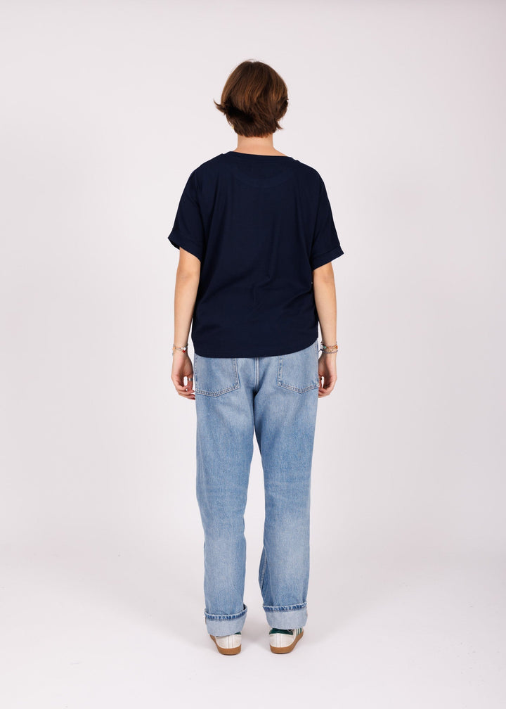T-shirt girl oversize navy - 3D Easysurf