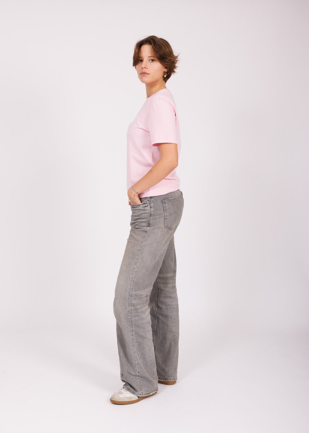 T-shirt mixte pink - white P&