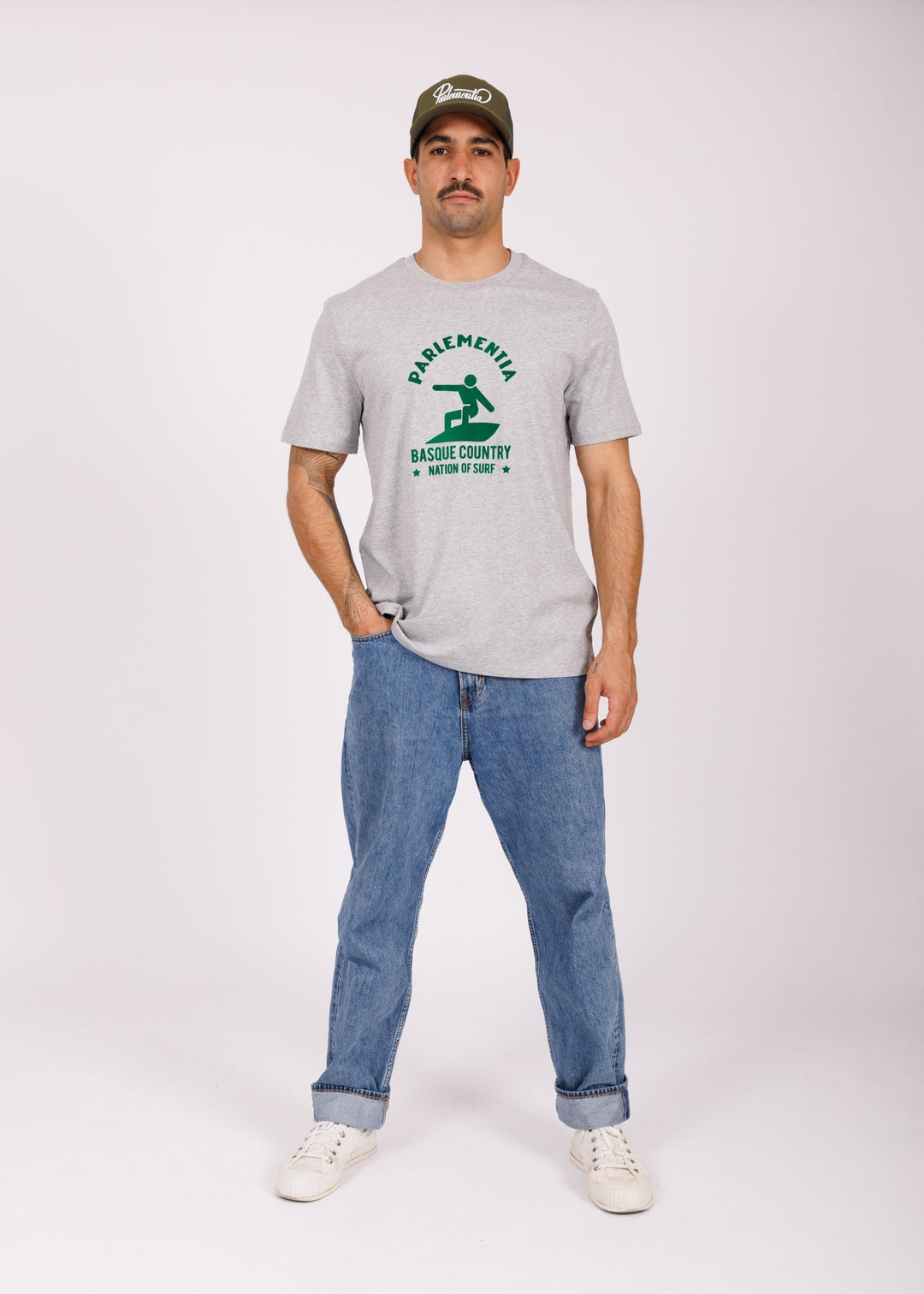 T-shirt grey - green Easysurf