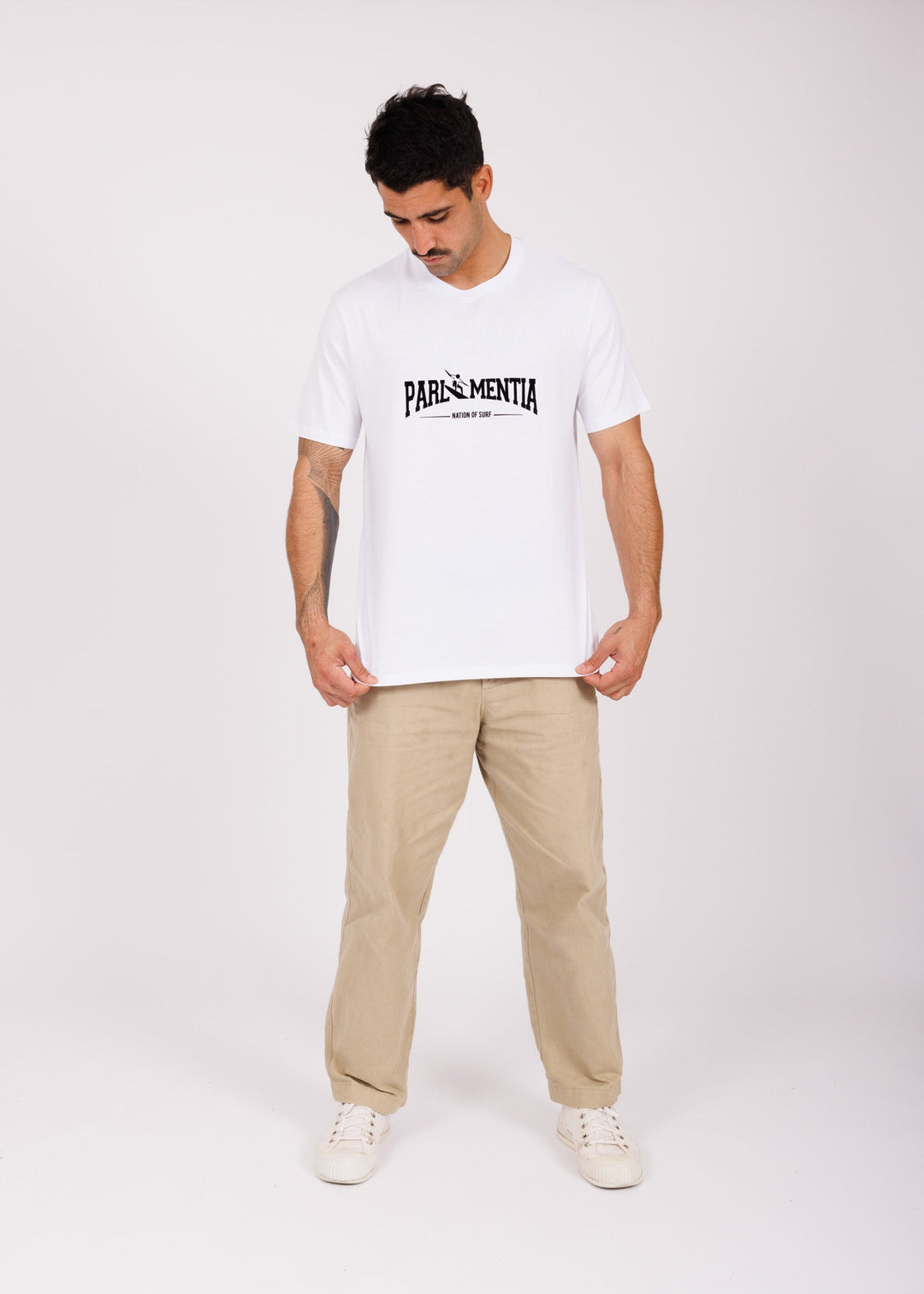 T-shirt white - black College