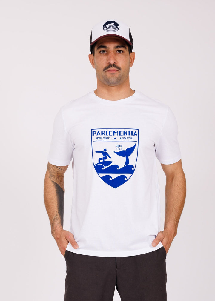 White T-shirt - blue Whale