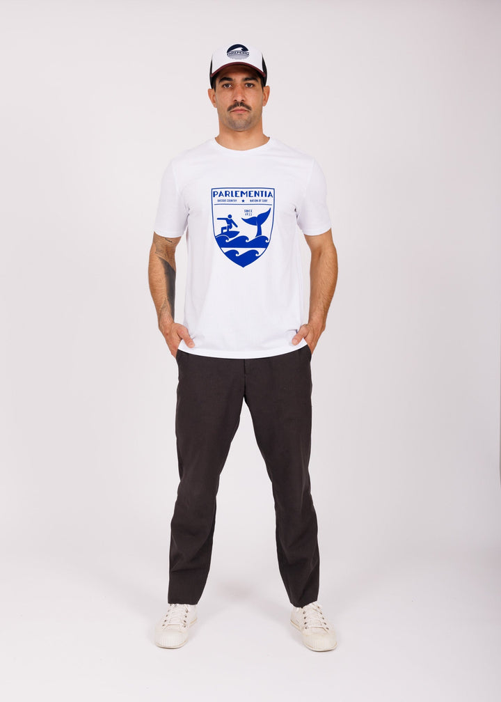 White T-shirt - blue Whale