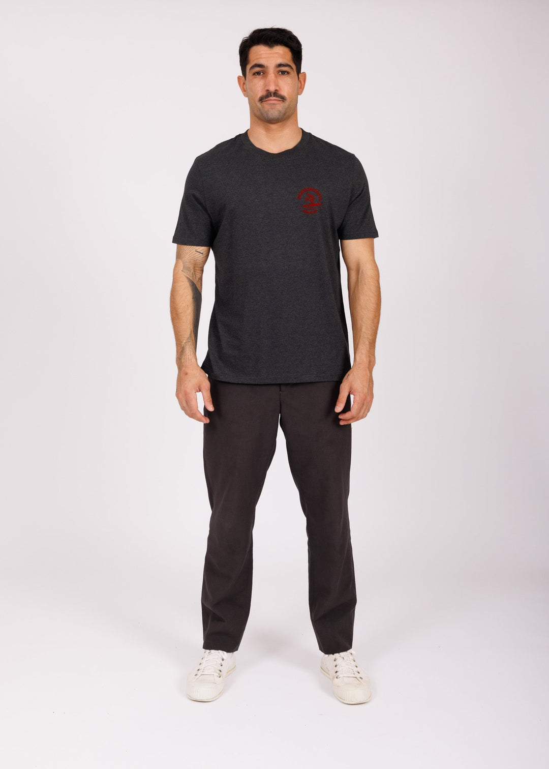 T-shirt dark grey - red Myth
