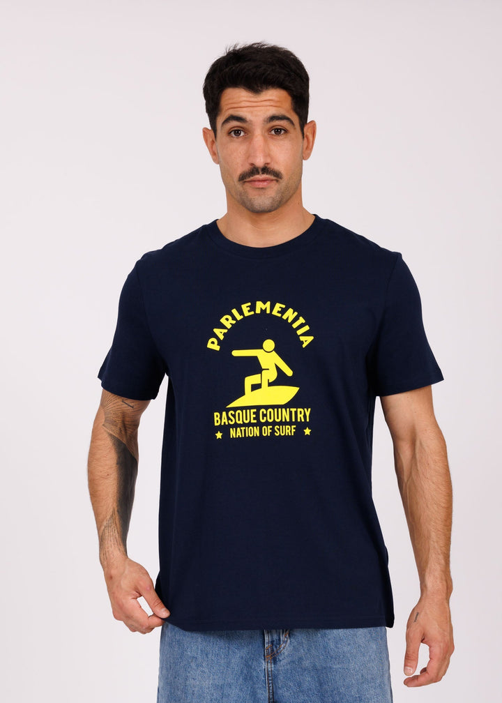 T-shirt navy - yellow Easysurf