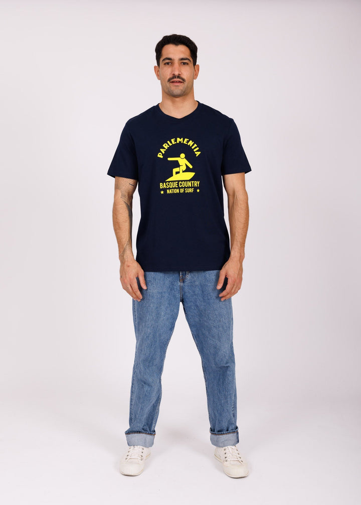 T-shirt navy - yellow Easysurf