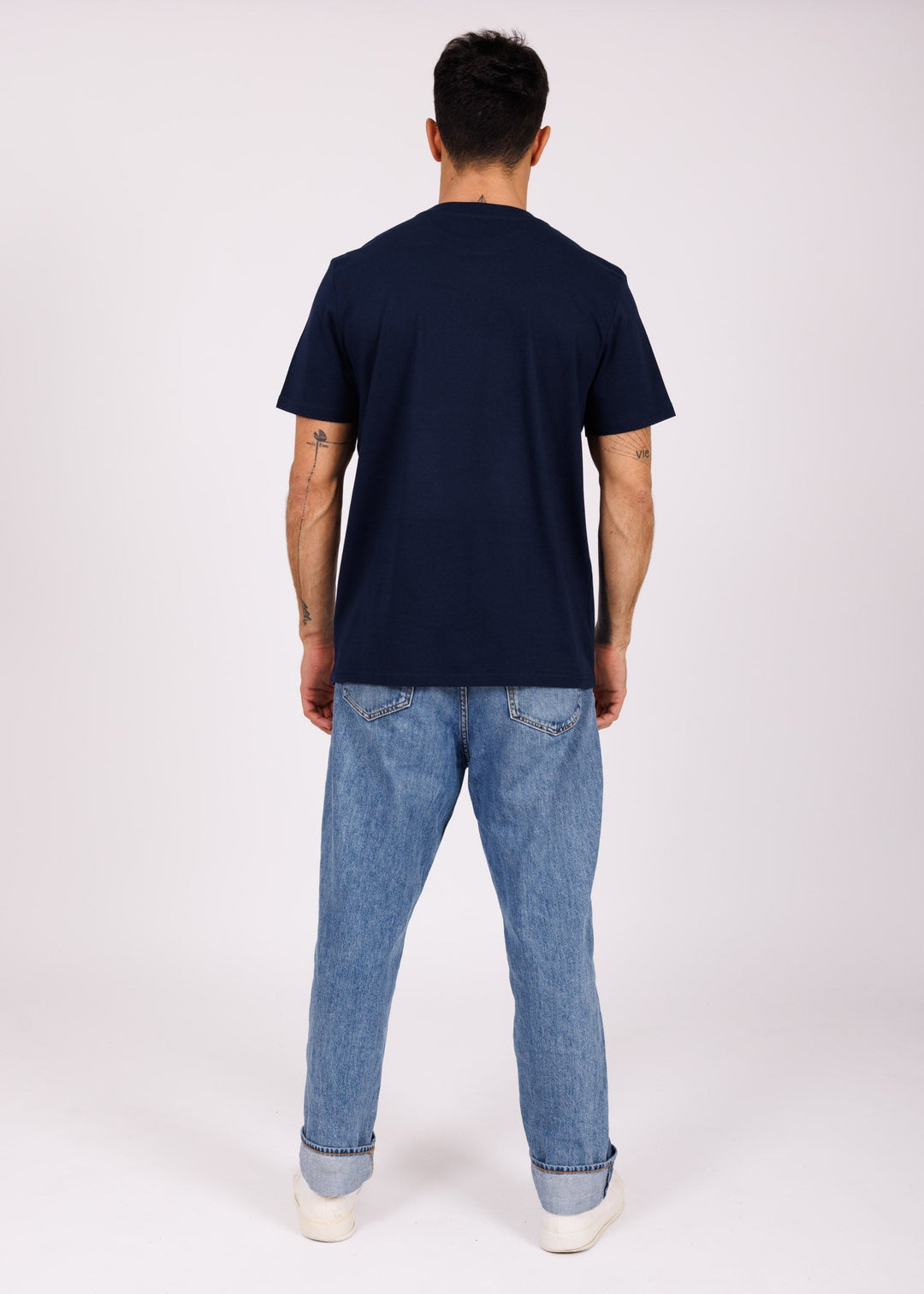 T-shirt navy - orange Whale