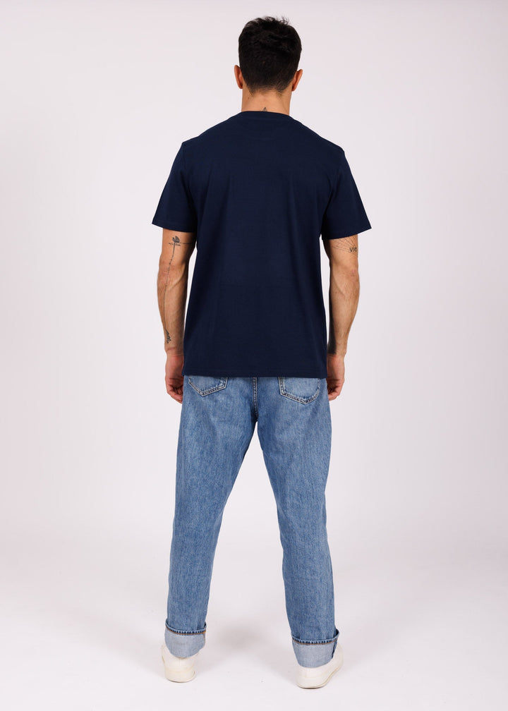 T-shirt navy - orange Whale