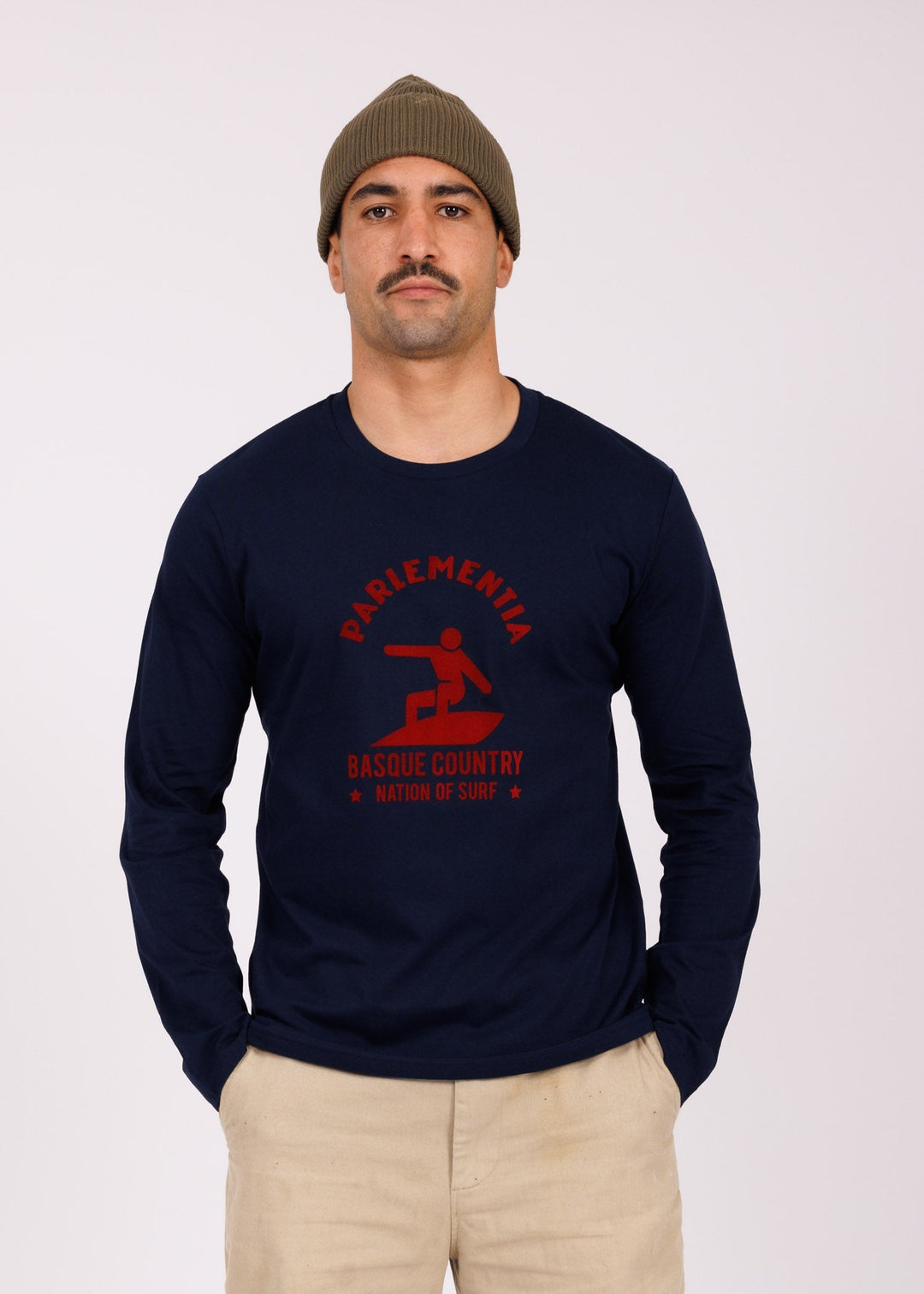 T-shirt ML navy - red easysurf