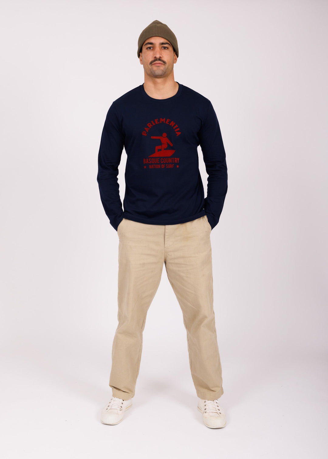 T-shirt ML navy - red easysurf