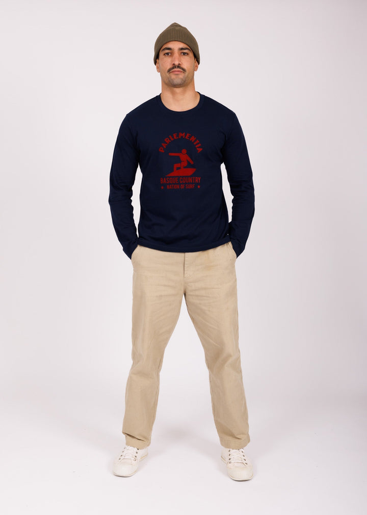 T-shirt ML navy - red easysurf