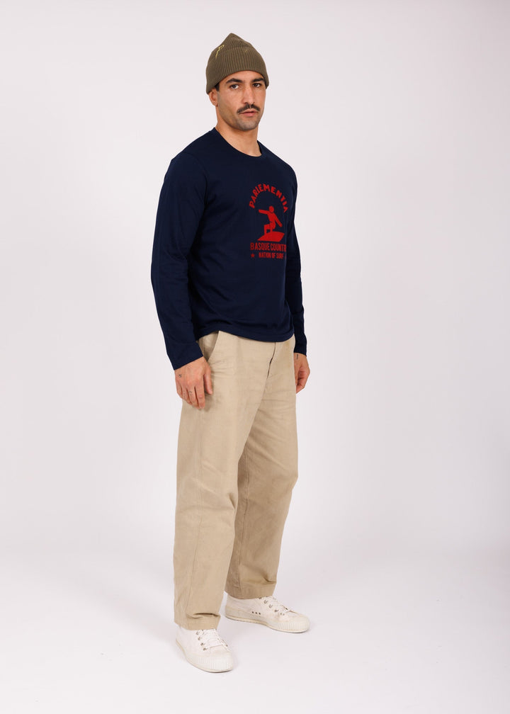 T-shirt ML navy - red easysurf