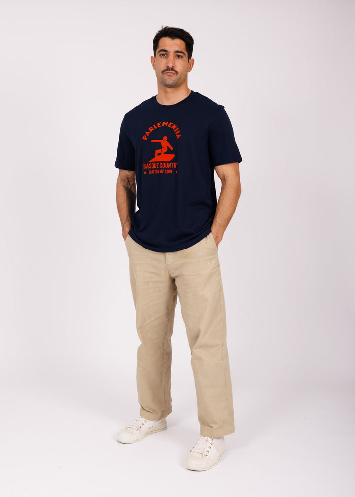 Navy T-shirt - orange easysurf