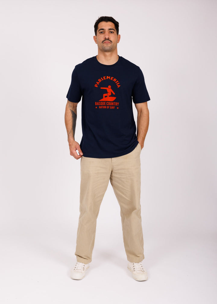 Navy T-shirt - orange easysurf