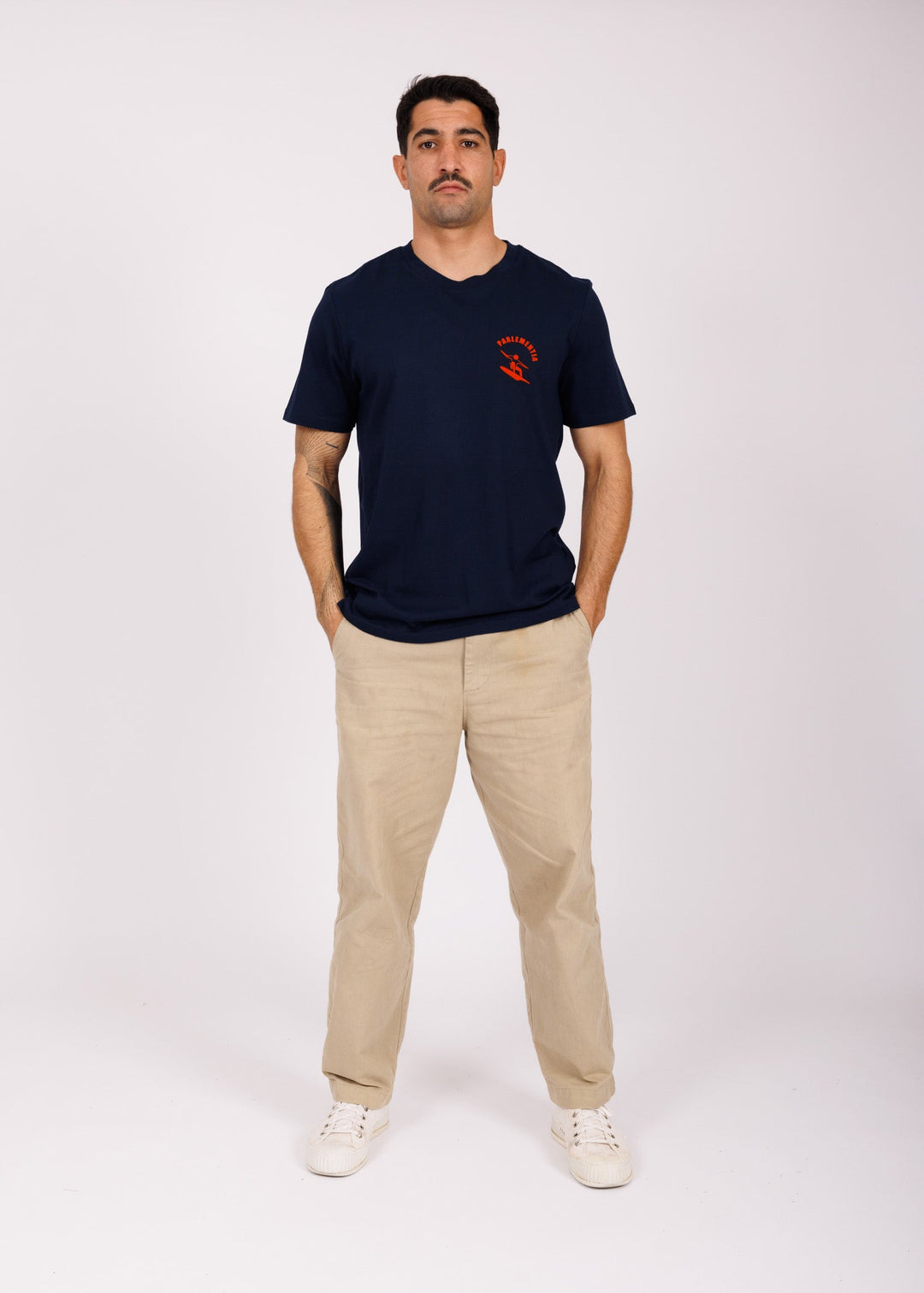 T-shirt navy - orange Fingers