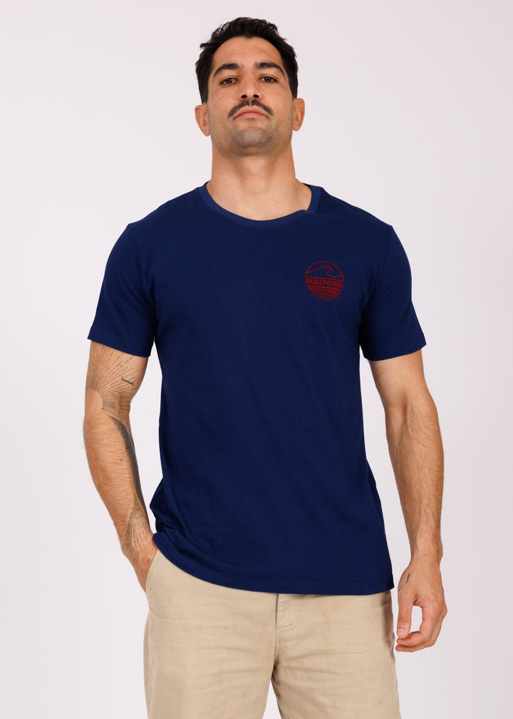 T-shirt navy - heart red P&
