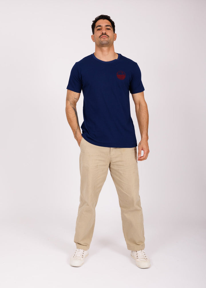 T-shirt navy - heart red P&