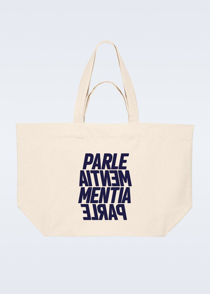 Shopping bag natural - navy Swell